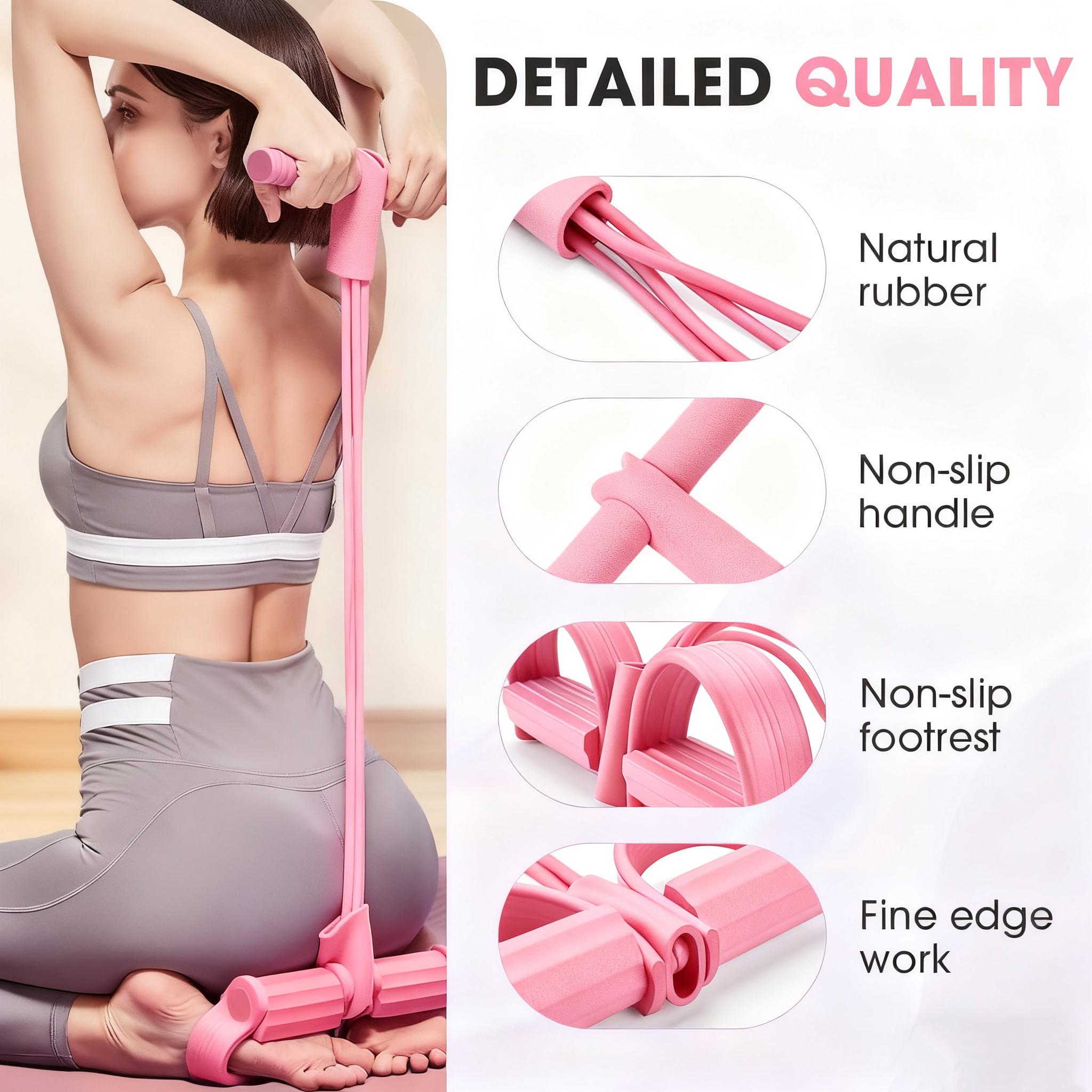 Multifunction Tension Rope, 6-Tube Elastic Yoga Pedal Puller Resistance Band,  Elastic Pull Rope Fitness, Full-Body Workout at Home Gym, Exercise Sit-up, Yoga, Abdominal Training
