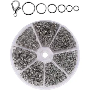 - O Jump Rings Set, 1014 count,  Metal Jump Rings with Lobster Clasps, 6  Sizes (4-10 mm),  Making Findings for DIY Crafts, Bracelets, Necklaces & Keychains