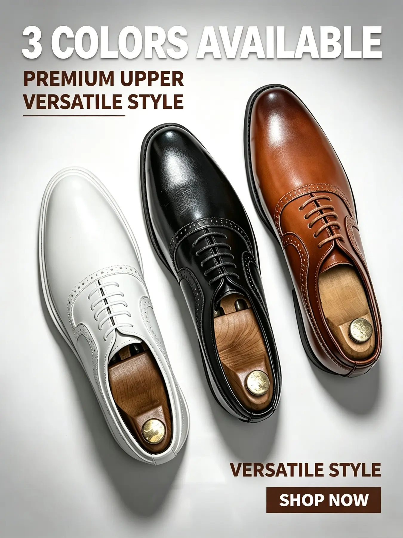 Men's European Style Brogue Oxford Shoes, Classic Lace-Up Square Toe, Business Office Wedding Casual Footwear, Business Casual Oxfords