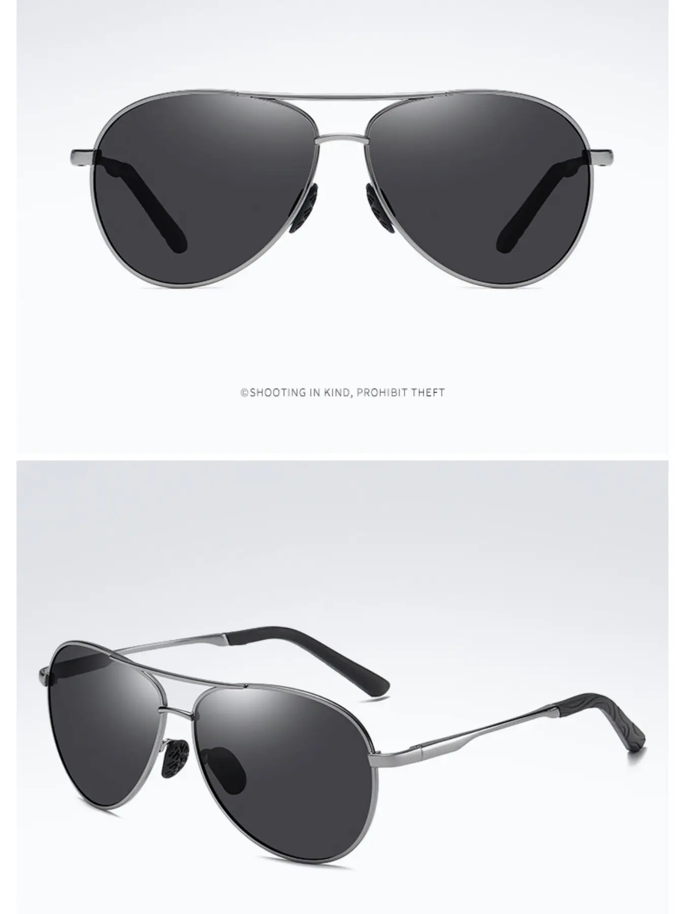 Men's Polarized Driver Sunglasses, Photochromic Frog Eye Glasses, Night Driving Shades, Day-Night Dual Use, Model 8013 Sun Glasses
