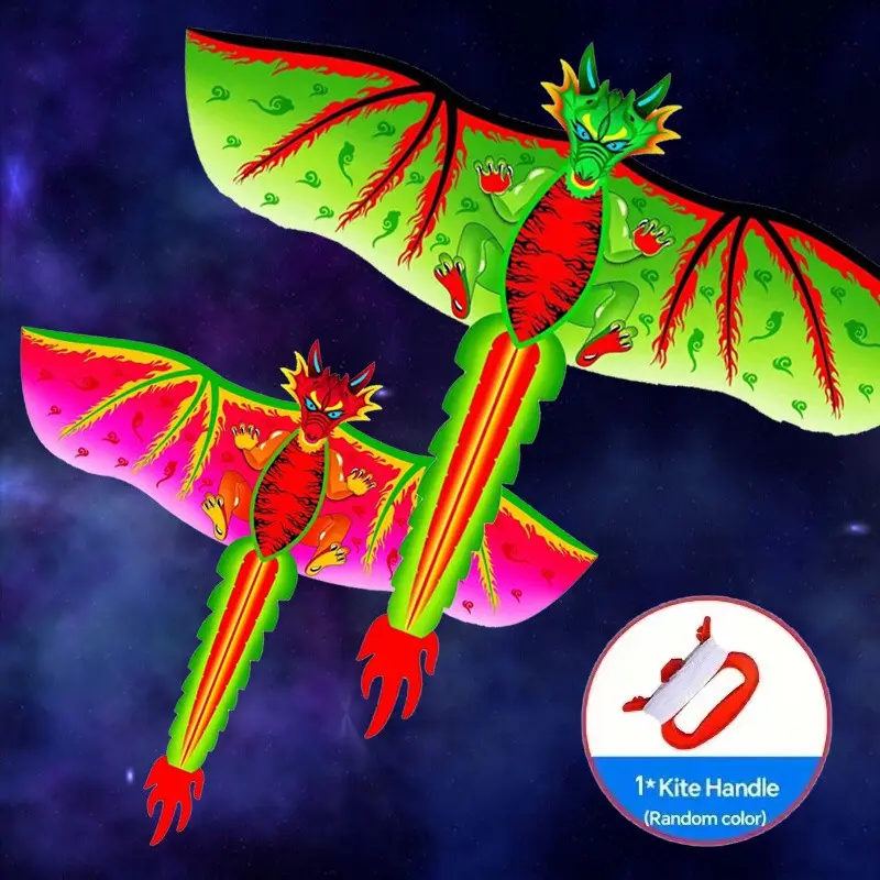 Pterosaur Kite, Large Dinosaur Kite, Easy to Fly in Light Wind, Outdoor Flying Tool, Multicolor Kite for Beach Park Games, Gift for Friends Family