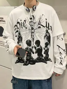 Unisex Casual Pullover Sweatshirt, Child Praying Print Design, Fall & Winter Moderate Fabric, Fitted Style for Men Women Kids