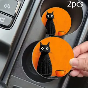 Silicone Round Coaster, Heat-Resistant & Non-Slip for Cars & Drinks