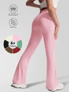 High-Waisted Peach Butt Yoga Bell Bottoms, Soft Naked Fit Slimming Leggings, Sporty Dance Pants, Perfect for Gym and Outdoor Wear