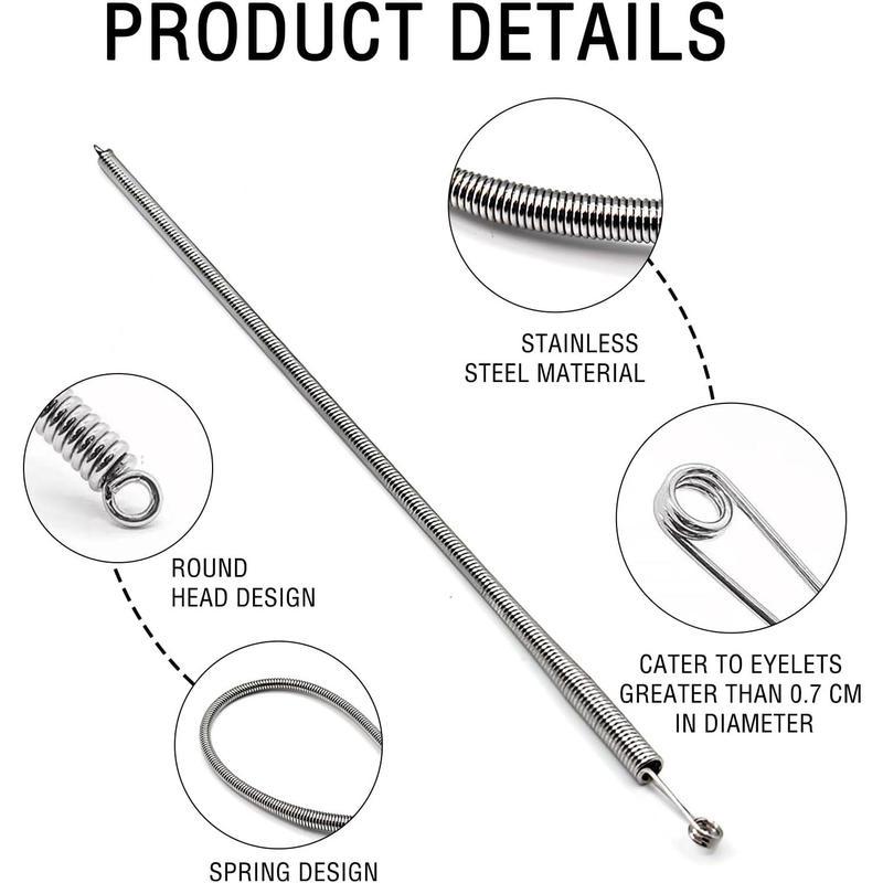 5 count Spring Loop Threader Tool with Rope Threader Clip, Elastic Drawstring Puller for Hoodies, Pants, Jackets and Sweatpants