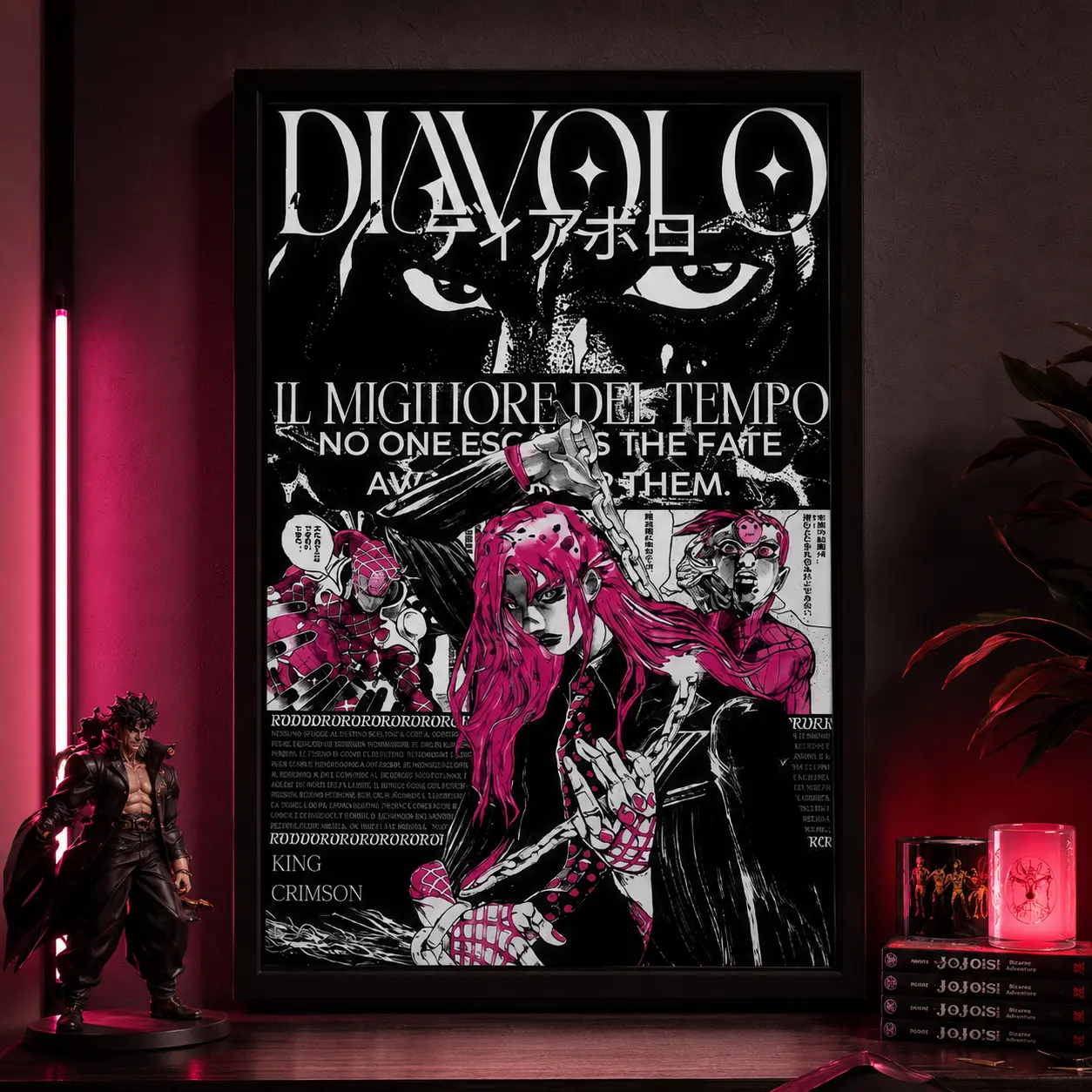 Diavolo The World Poster – JoJo's Bizarre Adventure King Crimson Wall Art Print, Anime Wall Art, Manga Poster, Gaming Room Decor, Otaku Room Decor, Anime Fan Gift, Canvas Wall Art, Canvas Prints, Framed Canvas, Unframed Canvas, Bedroom Decor, Office Decor
