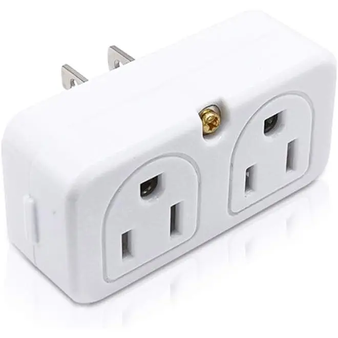 Adapter Outlet Extender, 2-Prong Mini Wall Plug, Multi Outlet Splitter with 4 Outlets