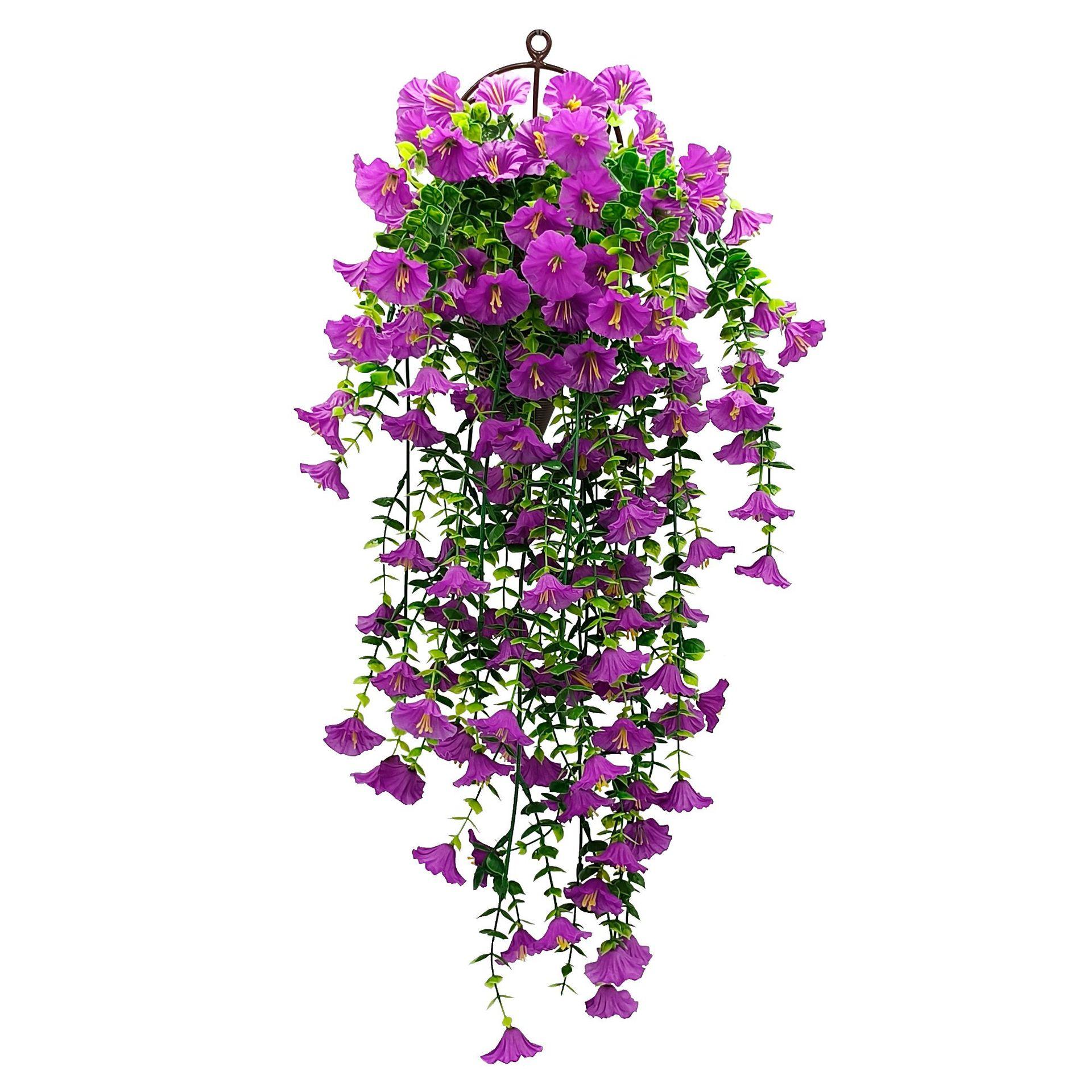 Hanging Artificial Morning Glory Flower Vines for Home Wedding Decoration Outdoor Indoor Garden Wall Decorations Realistic Fake Petunia Bouquets