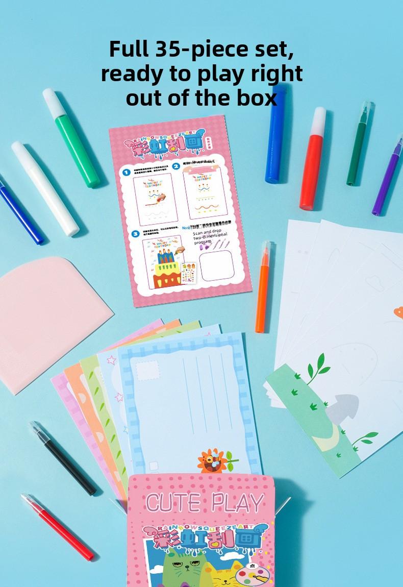 DIY Rainbow Scratch Art, Rainbow Dot Scratch Art, Fun Bookmarks for Kids, Craft Scratch Art Paper