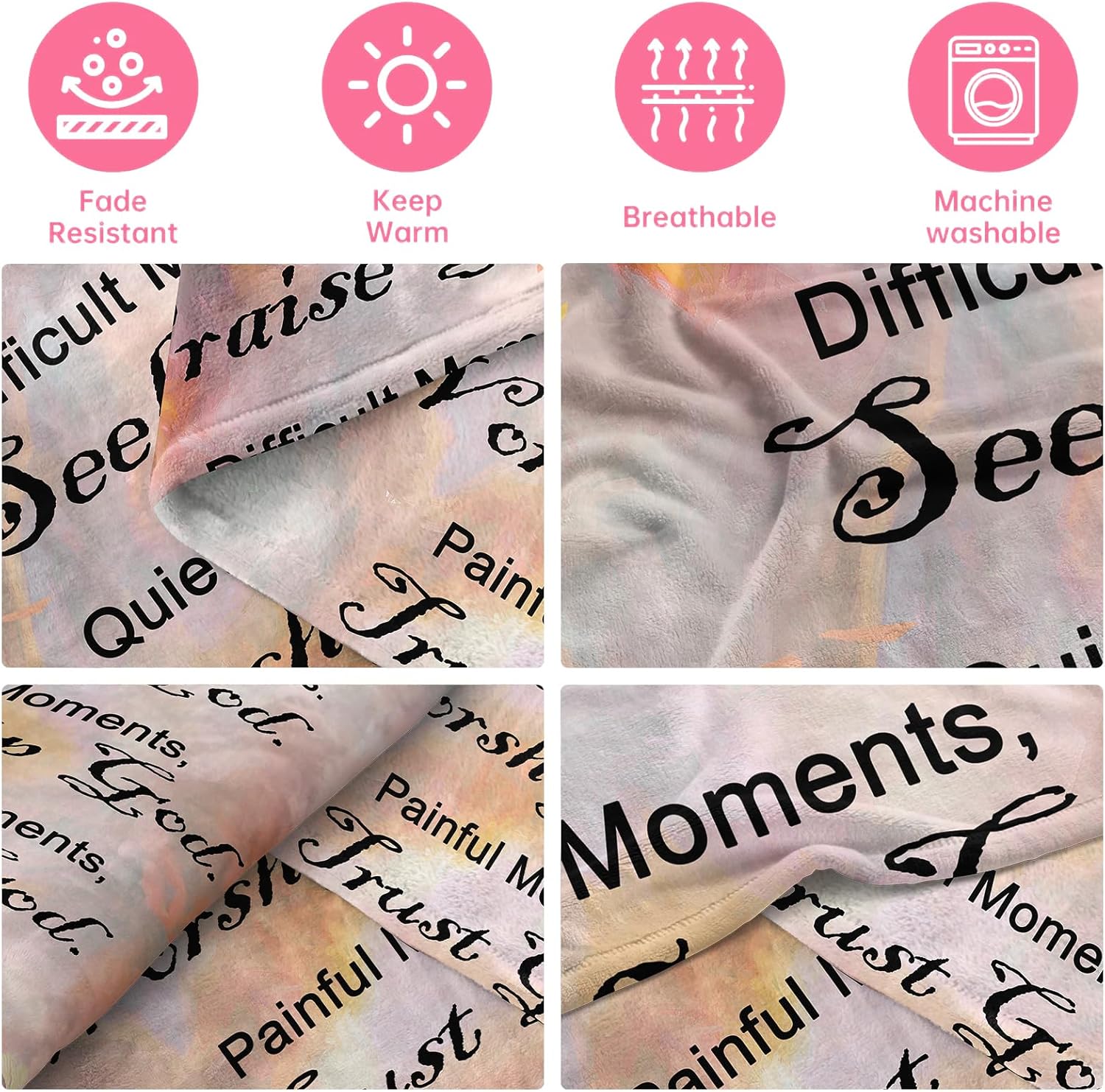 Bible Gifts Blanket bible Lovers Christian Gifts for Women Faith, Inspirational/Religious/Spiritual Gifts for Adults, Soft Throw Blankets for Women/Men, Personalized Blankets for Adults 40"x 50"