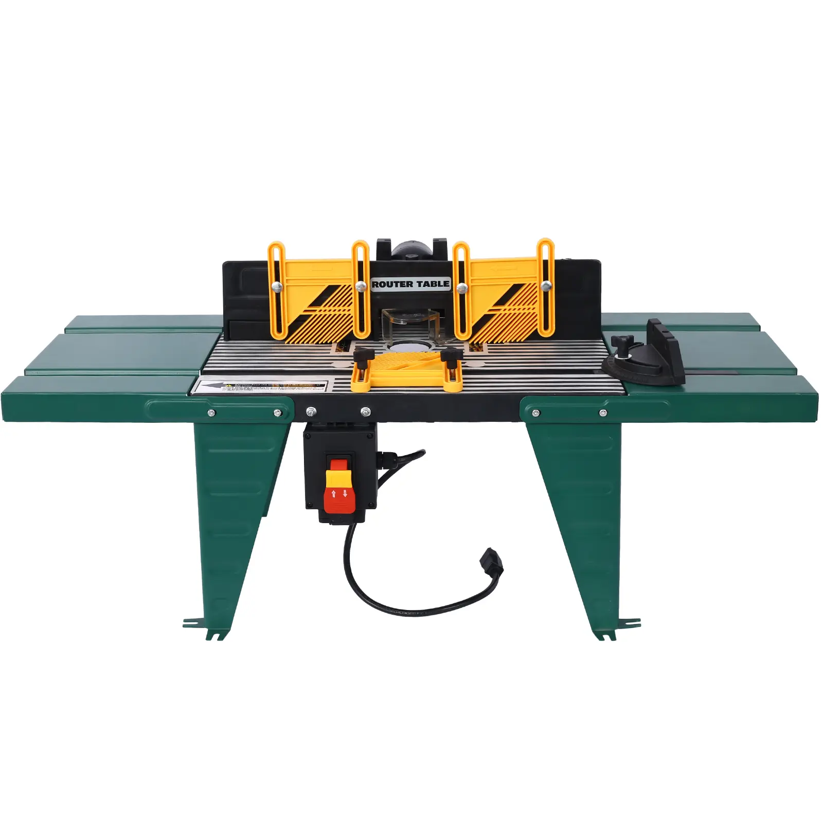 ARCH Electric Benchtop Router Table Woodworking Tool with Aluminum Alloy Table, Steel Extension Tables, Retractable Guard, Miter Gauge, Multifunctional Fence, for Routers up to 6-Inch Base Plate, Green, Green Color Options, Aluminium Material