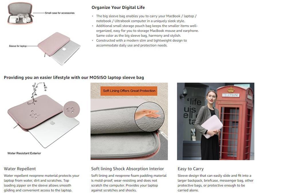 MOSISO Laptop Sleeve for Macbook Dell HP Asus Acer Lenovo 11 12 13.3 14 15 inch Laptop Bag Case for Mac Pro 13 15 Notebook Bags MOSISO Laptop Sleeve for Macbook Dell HP Asus Acer Lenovo 11 12 13.3 14 15 inch Laptop Bag Case for Mac Pro 13 15 Notebook Bags