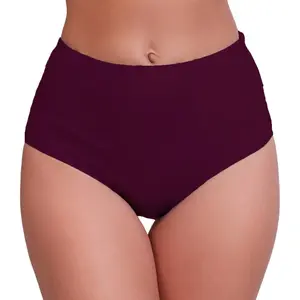 Women's High Waisted Swim Bottoms (Available in Plus) Full Coverage Bikini Swimsuit Bottoms