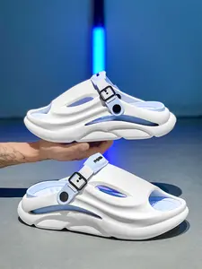 Men's Fashion Sandals 2026 Summer New Slip-On Soft Sole Comfortable Eva Material, Breathable Hollow Out Design, Outdoor Beach Shoes