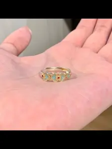 Traditional Style New Chinese Ring, Elegant Ethnic Design, Copper Material, All-Season Jewelry, Perfect for Courtly Aesthetic