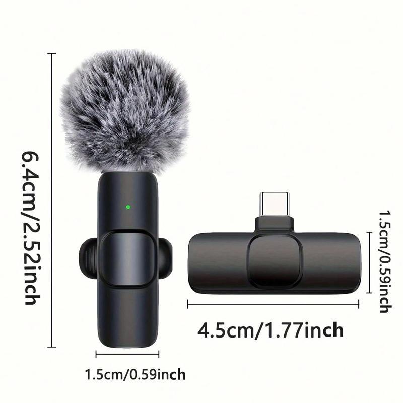 2-In-1 Wireless Mini Mic For Smartphone - Clear Stereo Audio Noise Reduction Vlogging Tool