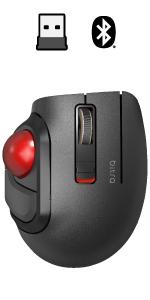 Trackball Mouse, 2.4GHz Wireless, Finger Control, 8-Button Function, Smooth Tracking, Ergonomic Design, Optical Gaming Sensor, For Windows11 and macOS