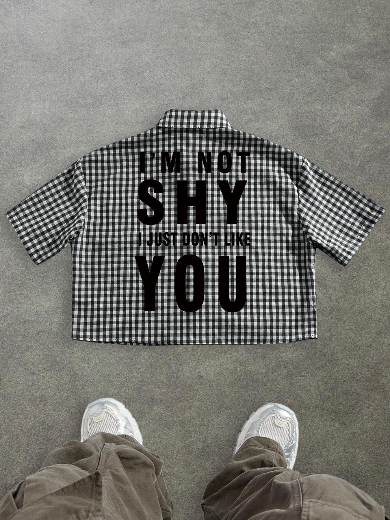 Men's Regular Fit Plaid Checkered Print Short Sleeve Shirt, Casual Street Comfy Top for Summer, Fashion Men's Clothes for Daily Wear