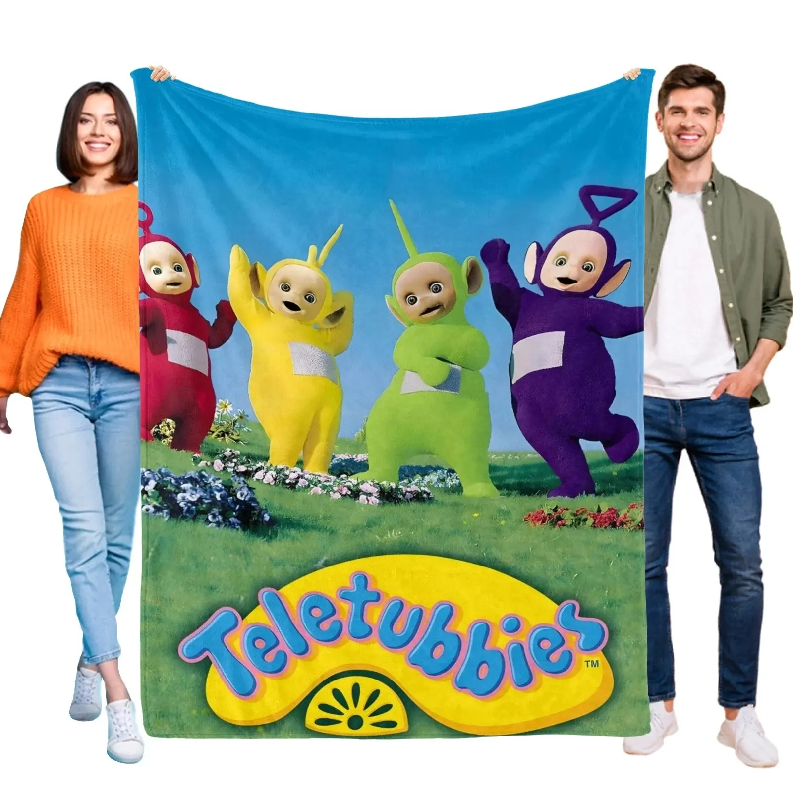Teletubbies-Pilling Flannel Blanket Soft Lightweight Plush Fuzzy Cozy Luxury Blanket for Home and Kitchen Use – Perfect for Kids and Adults 40"*60"(100cm*150cm)