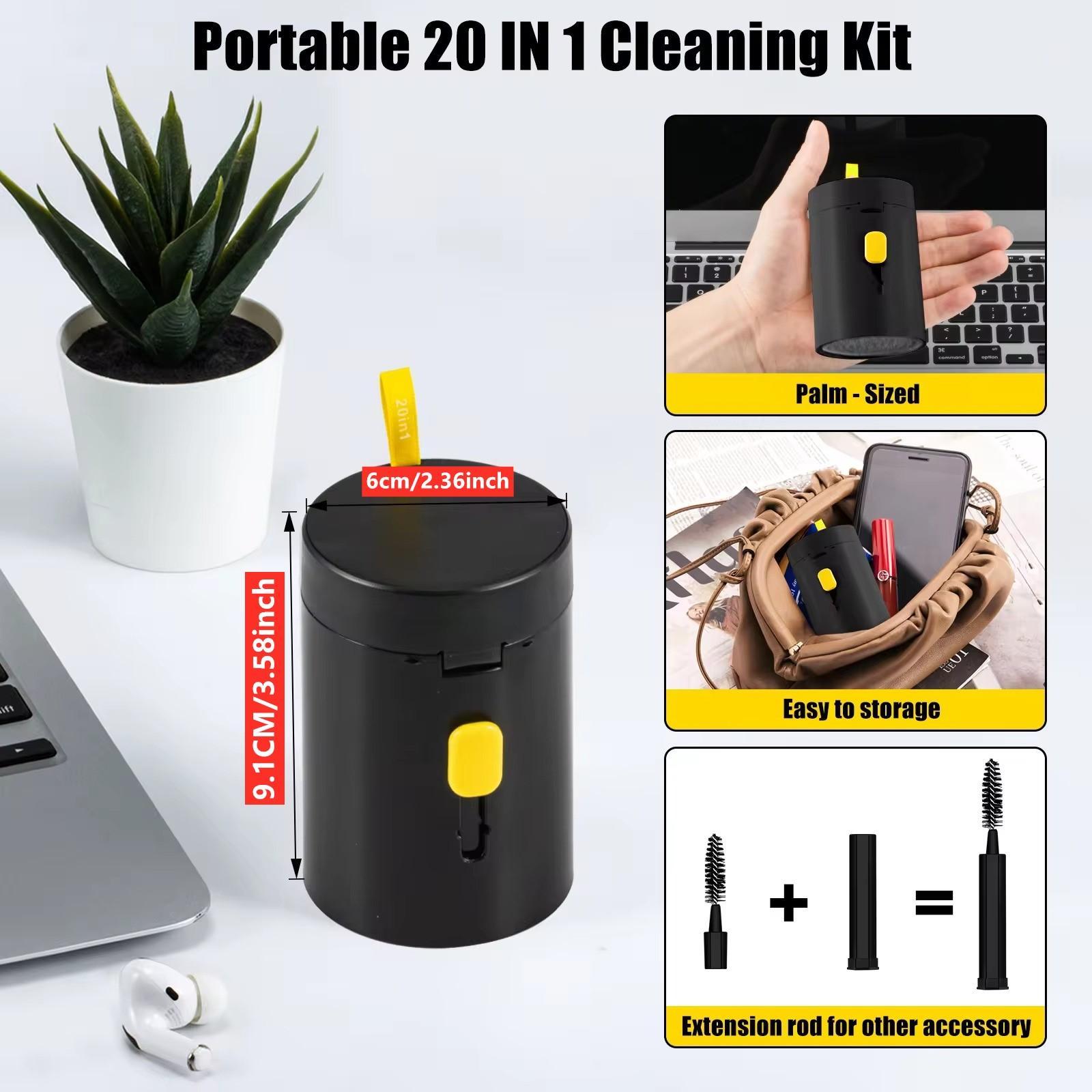 Multifunctional Digital Cleaning Kit, 1 Set Phone Hole Slot Cleaning Brush, Earphone Cleaning Pen, Laptop Keyboard Cleaning Tool Set