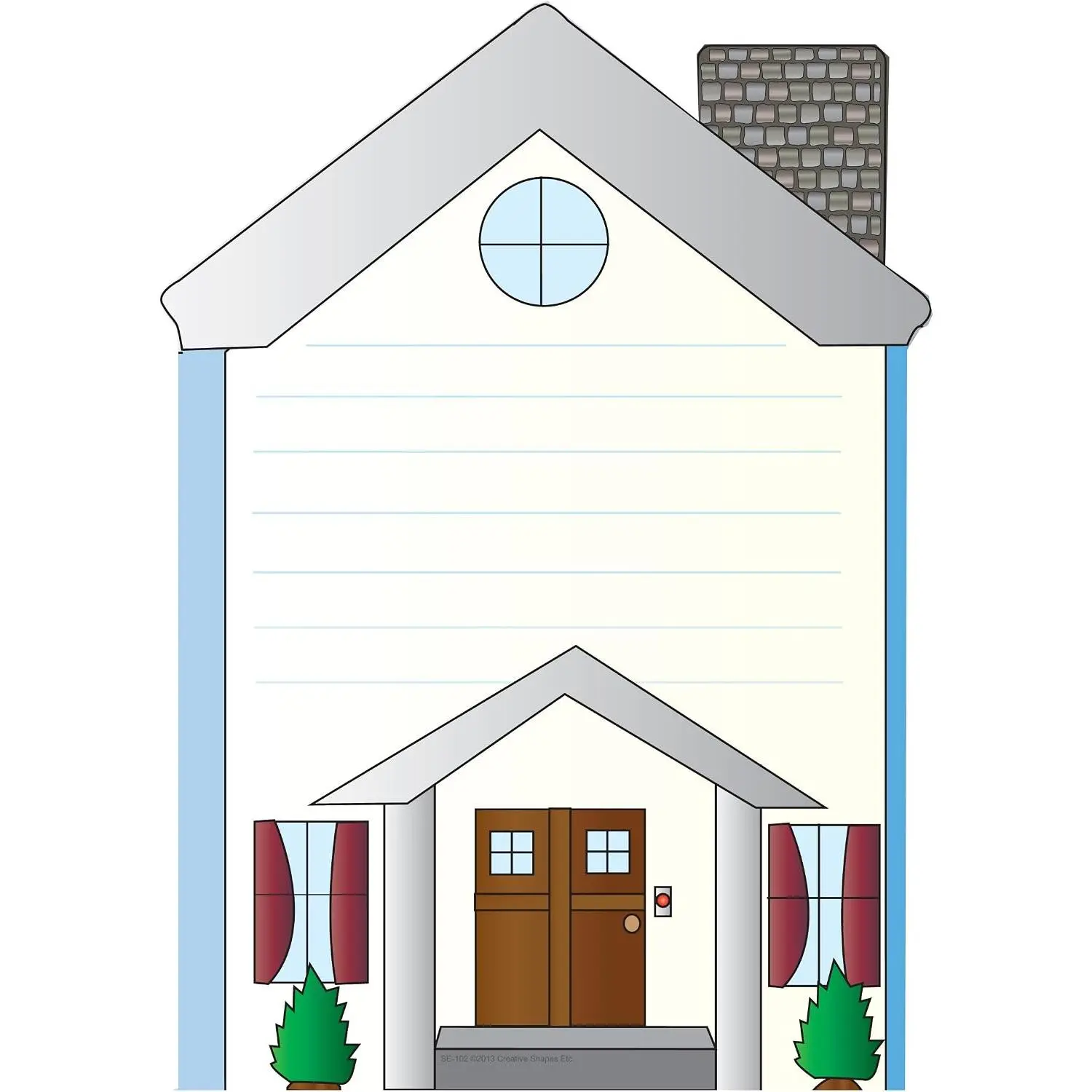 House Large Notepad, 5.25x7.5", 50-Sheet Pad |  &  Theme, Classroom Bulletin Board Decorations,  DIY Crafts, Teacher School Supplies, Notes & Reminders