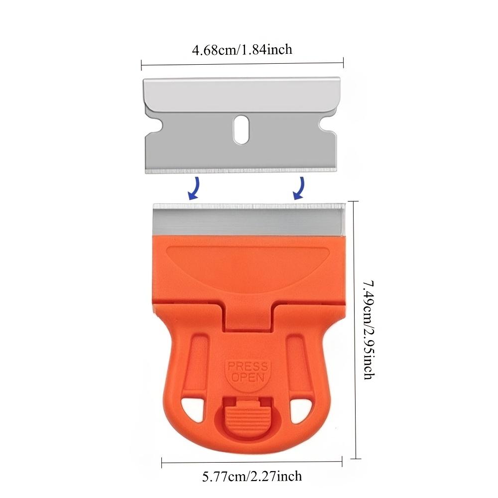 A Set of Two Mini Scrapers Designed for Effectively Removing Stickers, Old Glue, Paint, And Window Film. This Multifunctional Adhesive Removal Tool Is Suitable for Cleaning Labels And Residual Glue in Both Automotive And Home Settings