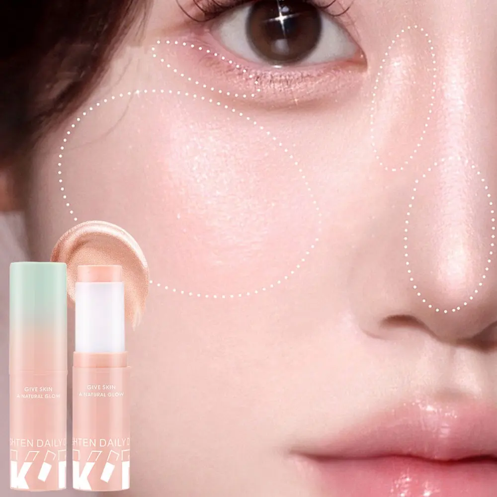 Water Glow Jelly Highlighter, Korean Glass Skin Highlighter Stick, Cheeky Milk Blush, Natural Radiance, Brighten Skin Tone, Daily Makeup Use
