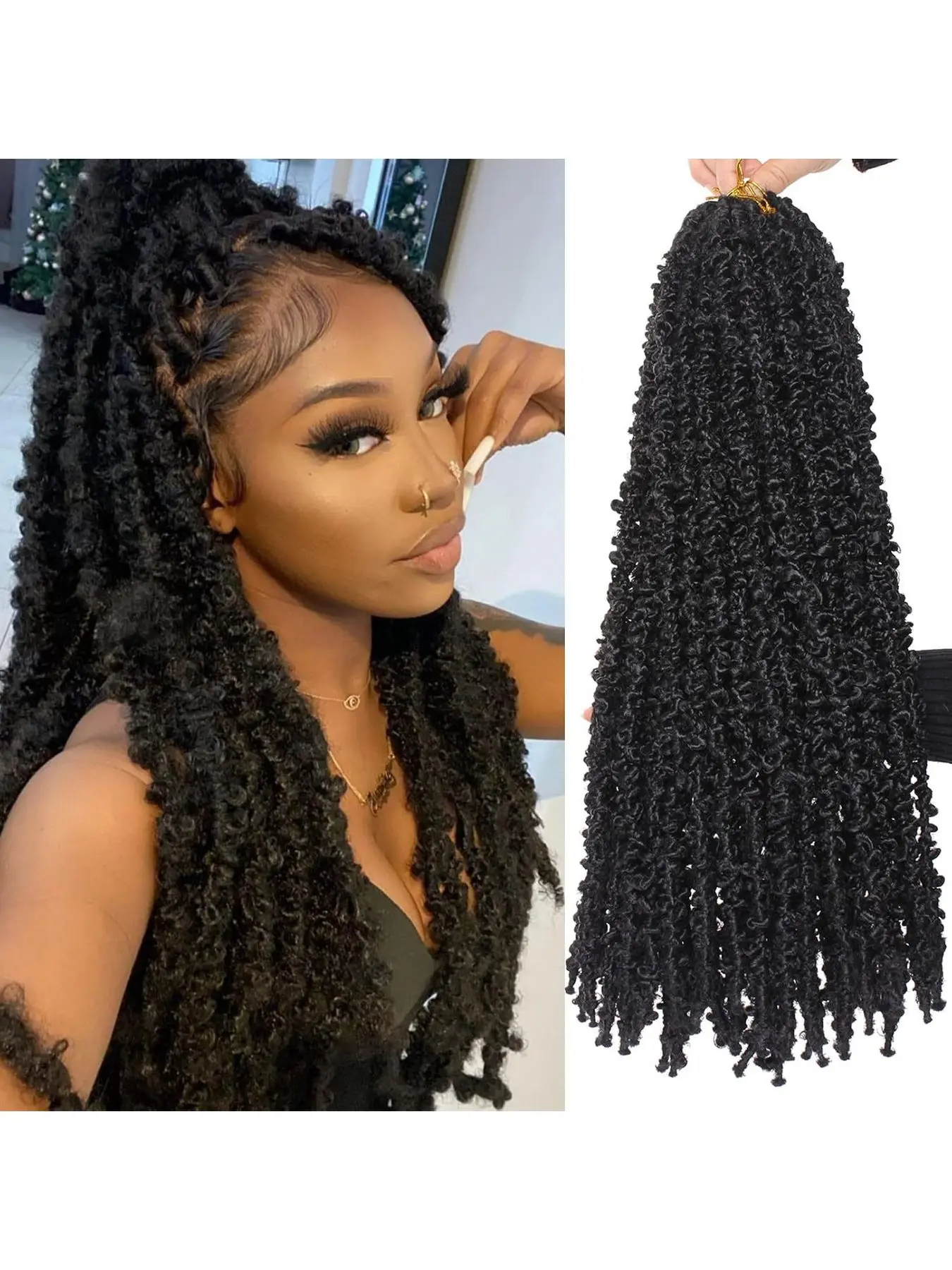 African Braiding Hair Extensions for Natural Looking Cornrows Butterfly Crochet Hook Method Lightweight Breathable Comfortable Fashion Forward Stylish Everyday Wear Trendy Street Style Hair Pieces