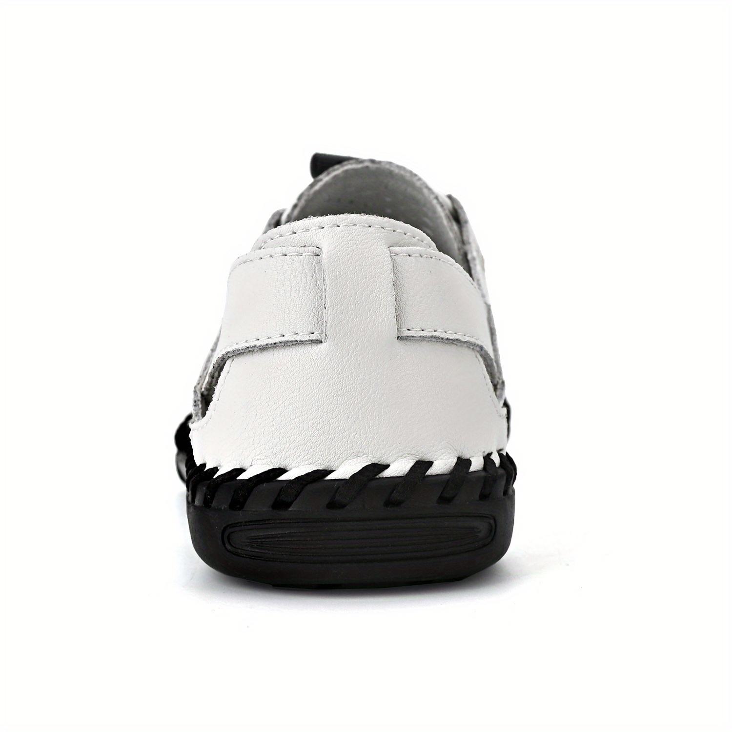 Men's Breathable Hollow Out Sandals, Closed Toe Fisherman Summer Shoes Hiking Beach Shoe Brown Black
