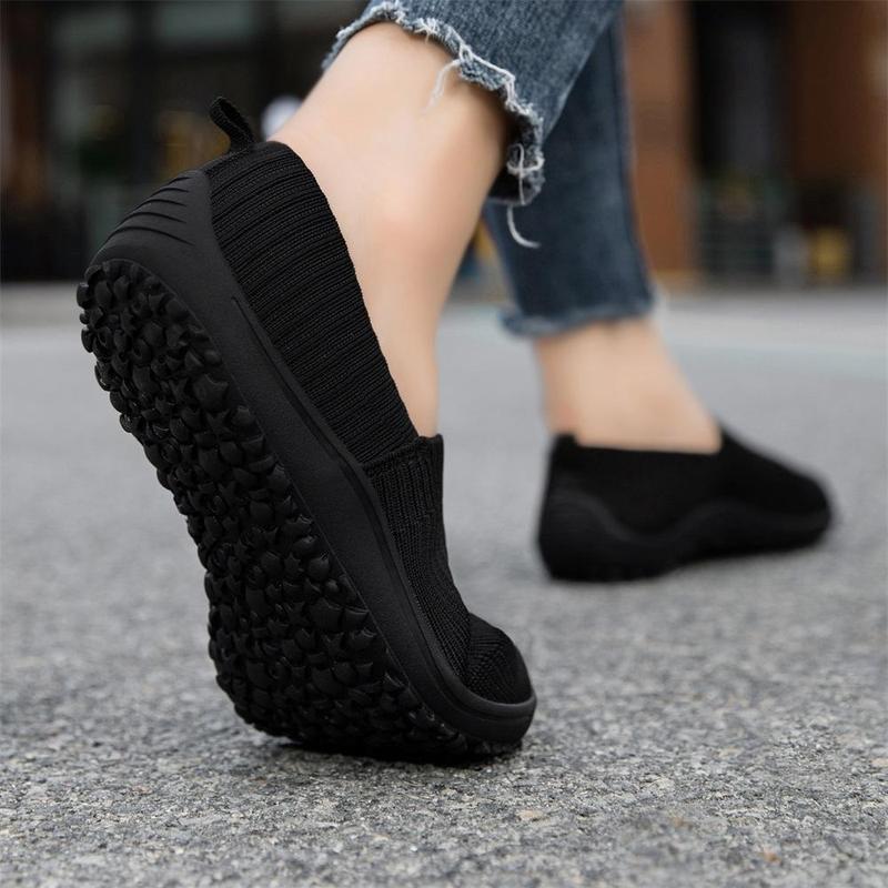 Women's Slip-On Barefoot Flats Casual Fashion Comfortable Shoes Lightweight Breathable Knitted Material Zero Drop Anti-slip Sole Minimalist Walking