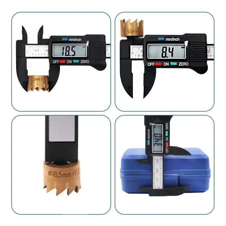 100mm Electronic Digital Caliper, Carbon Fiber Dial, Vernier Caliper, Micrometer, Measurement Tool, Digital Ruler