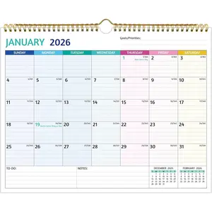2026-2027 Wall Calendar - Run  to Jun 2027, 14.57 x 11.42 In, 2026 Calendar, 18 Months Calendar 2026-2027, Monthly Calendar with Ruled Blocks, Thick Paper, Holidays, To-do & Notes
