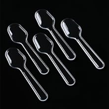 Make food sampling easy and clean with these 1000 mini clear taster spoons!Made of sturdy food-safe plastic, 2.95 x 0.79 inch slim design works wonderfully for jelly, ice cream, cake, spices, and appetizers.Disposable convenience