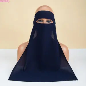 Solid Chiffon Neck Cover Face Mask for Women, Tie Strap Ethnic Sun Protection Scarf, UV & Glare Resistant Breathable Head Wrap, Lightweight Soft Outdoor Accessory for Driving, Cycling, Travel and Daily Sun Protection