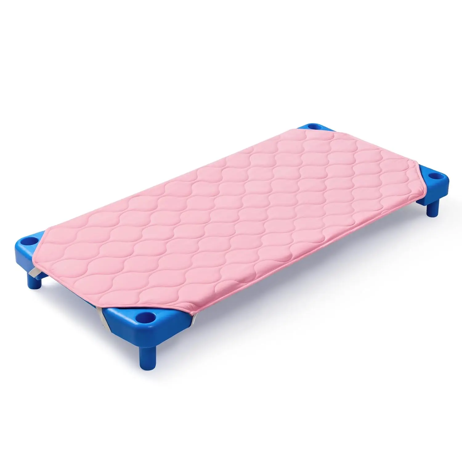 Pink Brushed Fabric Children’s Daycare Cot Nap Mat - Soft, Breathable, Skin-Gentle, Quick Drying, with Elastic Band, Fits 23″X40″" Toddler Cots, for Cozy Nap Time, Mats