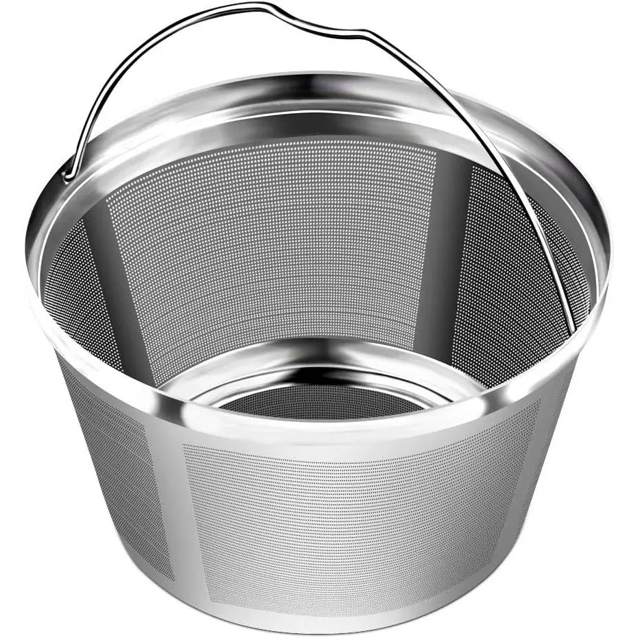 Reusable Stainless Steel Coffee Filter for Mr Coffee 8-12 Cup Drip Brewers, Permanent Replacement Filter, Ultra Fine Mesh, Dishwasher Safe, BPA-Free