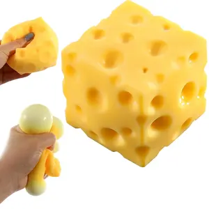 New Square Cheese , Novelty Squeeze, Hand Sensory Toy, Soft and Quick-Rebounding Without Deformation, Suitable for Holiday Gifts