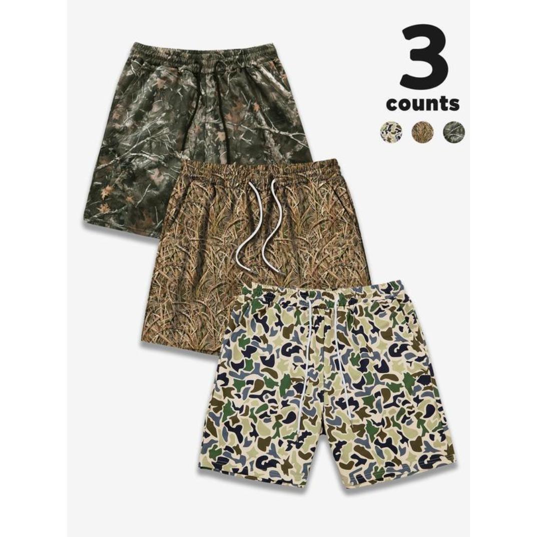 Camouflage Print Shorts Regular Fit Casual Street Style Shorts Lightweight Breathable Fabric Summer Daily Wear Unisex Fashion Trend Comfortable Outdoor Travel Beach Active Lifestyle