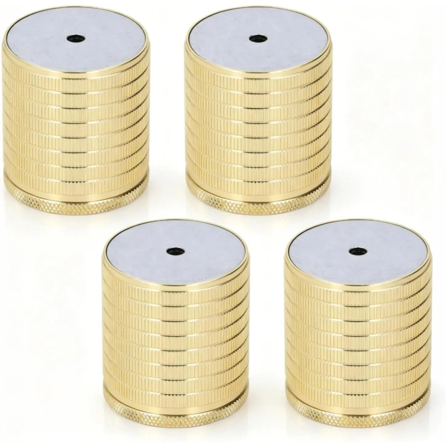 Cyrank 4PCS Adjustable Furniture Risers, Aluminum Alloy Furniture Lifts Riser Round Sofa Bed Cabinet Support Heavy Duty Cabinet Raisers Blocks for Bed Sofa Couch Chair Table