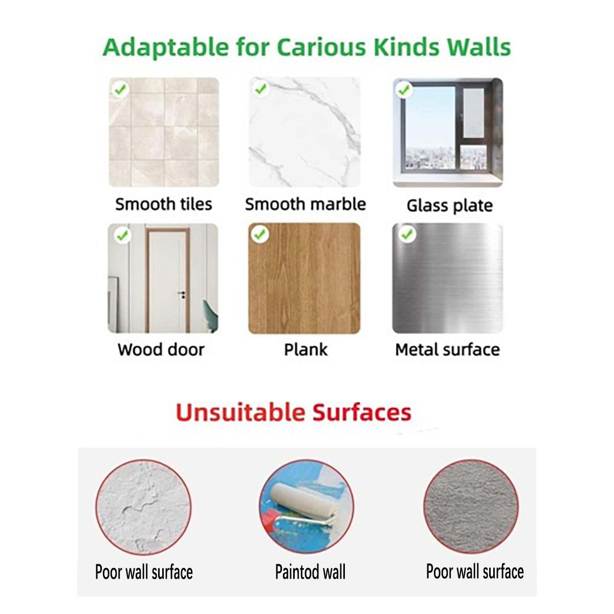 Wall Mounted Mop Storage Hook, Clear Multifunctional Storage Rack for Kitchen Utensils Broom and Toilet Brush, Home Organizer for Kitchen Bathroom,dorm room inspo,college dorm essentials,dorm haul