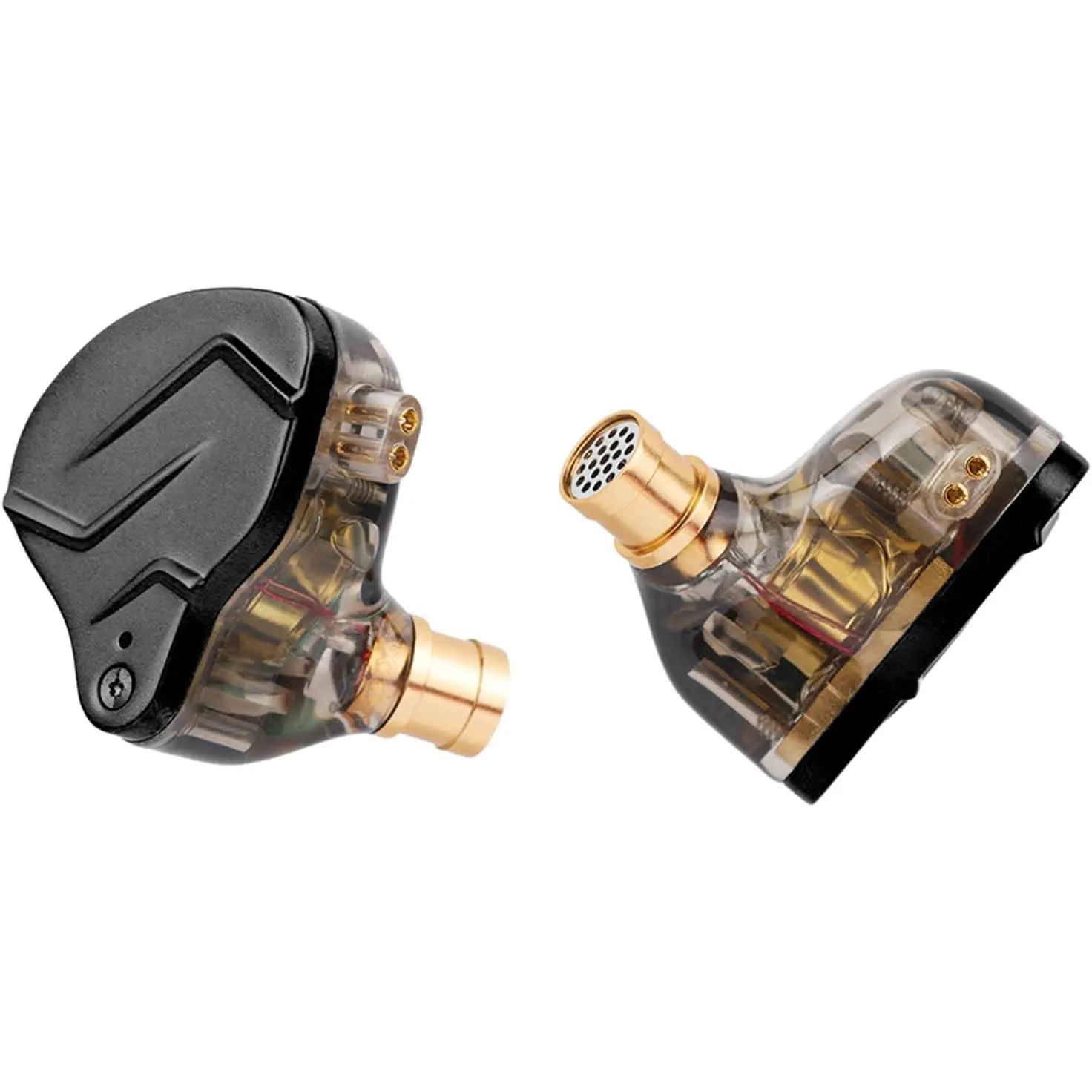 KZ ZSN PRO X Dual Driver 1BA+1DD Hybrid Metal Earphones HiFi in-Ear Monitor with Detachable Recessed 2Pin Cable,Zinc Alloy Panel (Without Mic, Grey)