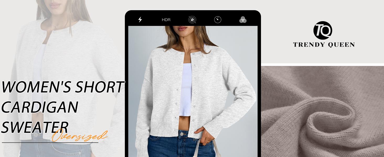 Cropped Cardigan Sweaters for Women Lightweight Y2k Fall Outfits Spring Fashion Clothes 2026