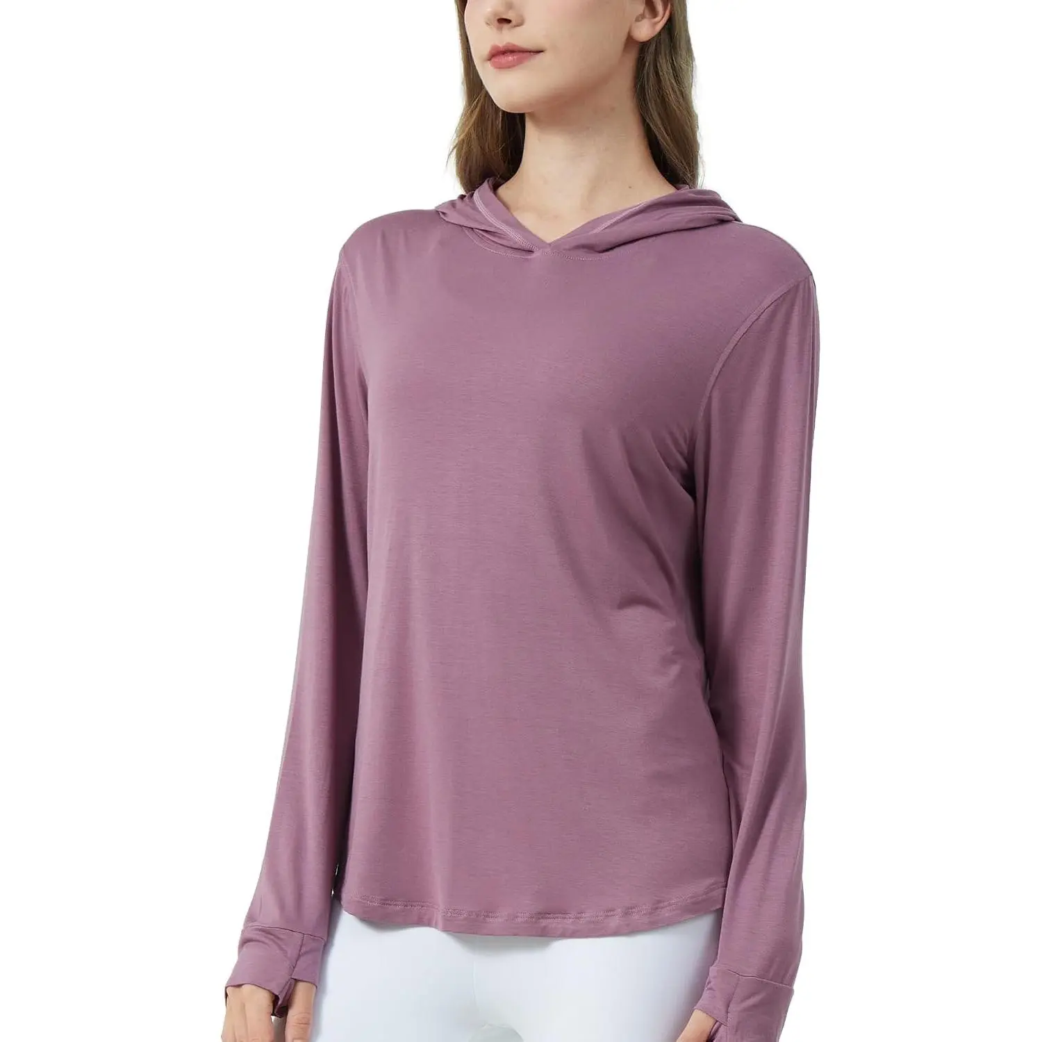 netdraw Women's Ultralight Bamboo Viscose Performance Hoodie | UPF 50+, Soft, Breathable, Odor-resistant, Cooling Hiking Athletic Shirt