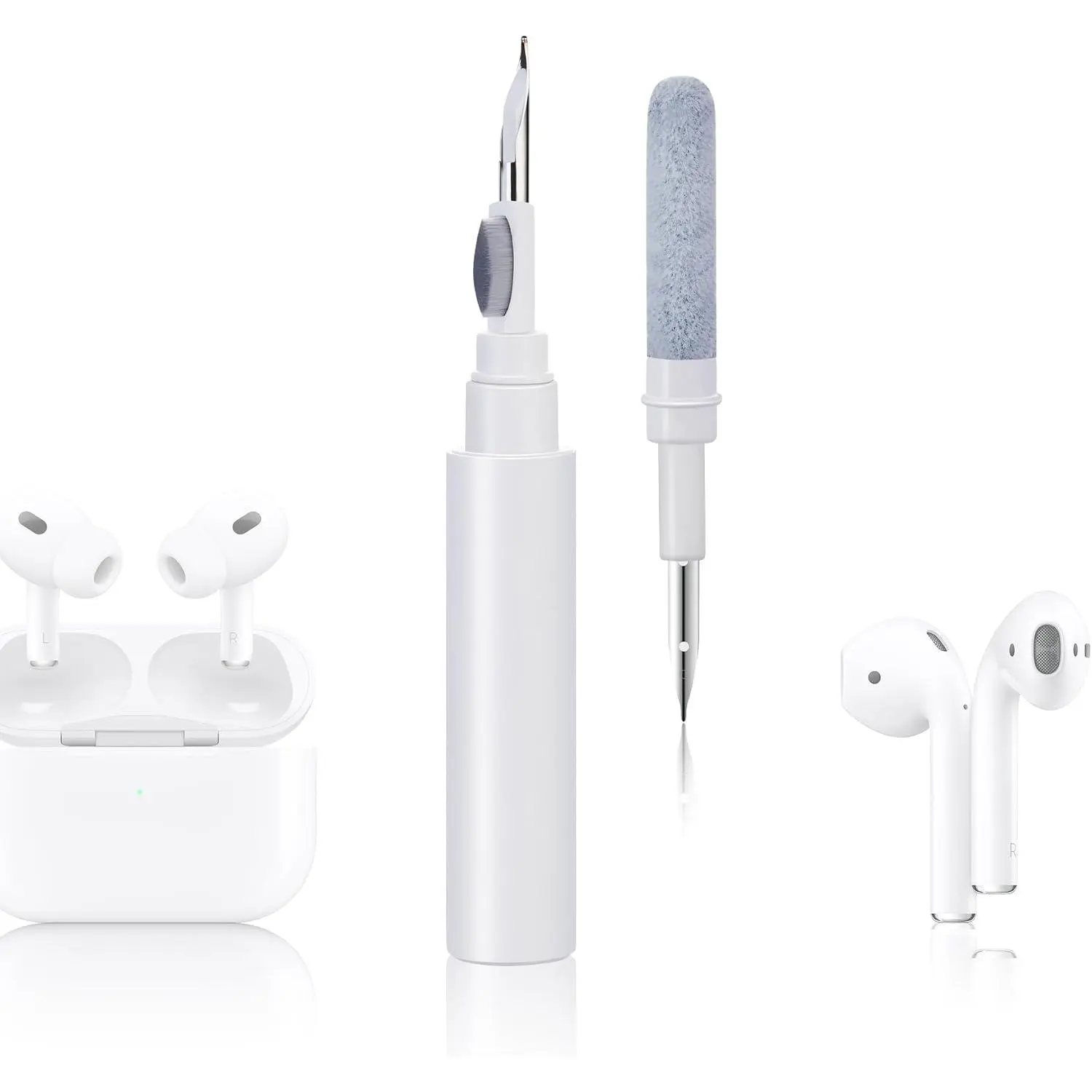 Airpods Pro1 2 3 Multi-Function Earbud Cleaning Kit, Earbud Cleaning Pen,  Earphone Cleaning Brush, Flocking Sponge with Soft Brush, Mini Cylindrical Earphone Cleaning Tool
