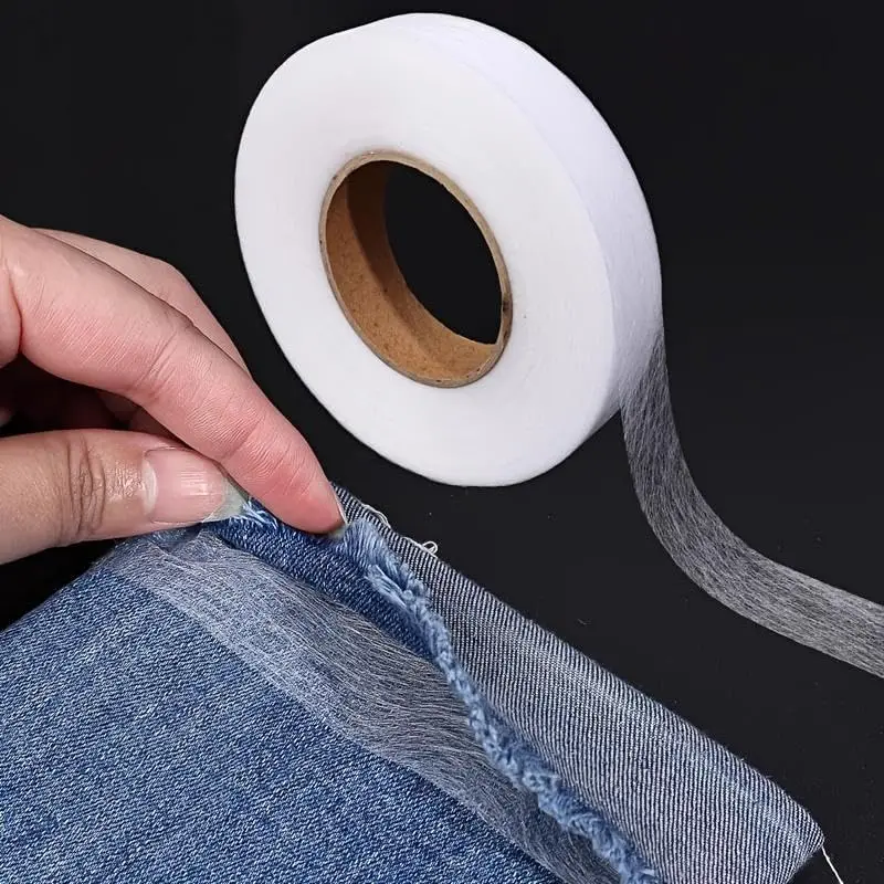 Double-Sided Self-Adhesive Fusible Bonding Tape, 2559 in No-Sew Iron-On Hem Tape,  Easy-Application Fabric Repair Supply Double Sided Tape for Clothes, Curtains