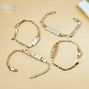 18K Gold Plated Figaro Cuban Link Bracelet, Vintage Engraved ID Tag Minimalist Y2K Unisex Wrist Jewelry, Waterproof Durable Hip Hop Streetwear Chain, Trendy Accessory for Men Women Daily Casual Outfits, Summer Styling, Dating Occasions and Party Matching