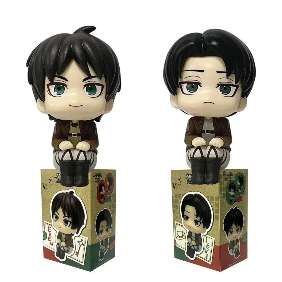 1-2pcs Attack on Titan Figure Eren Jaeger & Captain Levi PVC Figure Action Model Collectible Figure Toys Decorative Ornaments