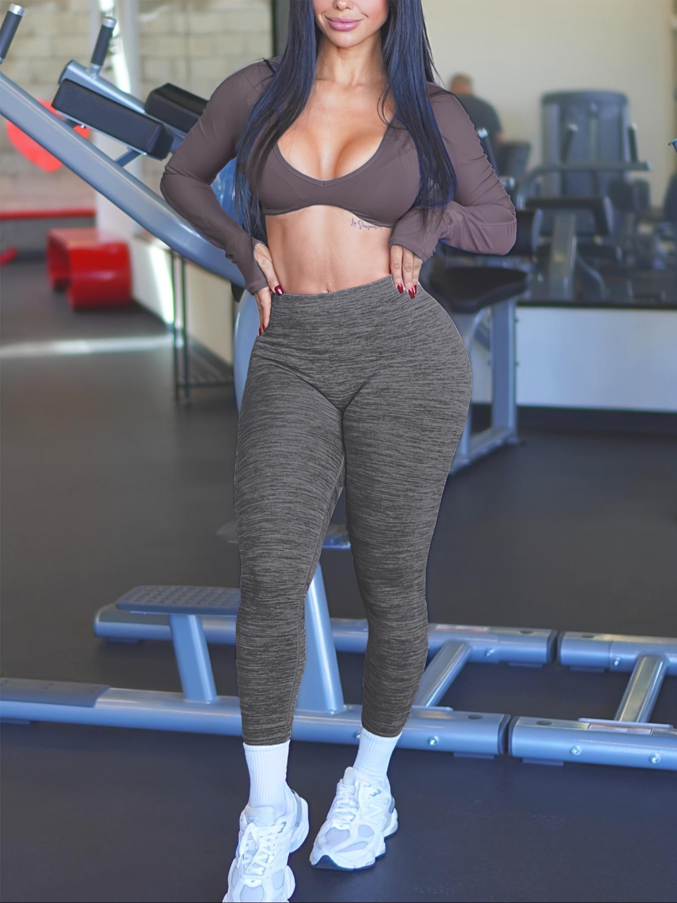 Women's Yoga Fitness Long Pants, Sexy Low Waist Rear V Sport Underwear, Comfortable Stretchy Material, Ideal for Gym Workouts