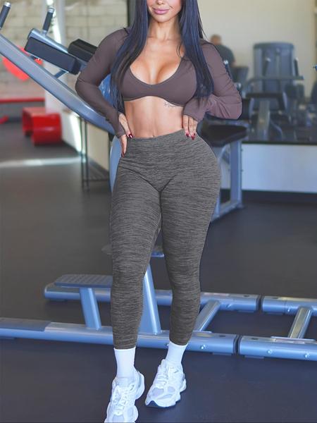 Women's Yoga Fitness Long Pants, Sexy Low Waist Rear V Sport Underwear, Comfortable Stretchy Material, Ideal for Gym Workouts