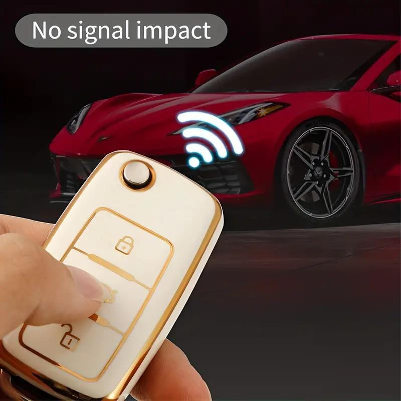 Fashion Car Key Case, Anti-theft Universal Protective Car Key Case Cover for Volkswagen, Toyota, Golf 4 3 5 6, MK6, Passat B5 B6 B8 B7, Touran, Bora, Tiguan, Jetta, Car Key Protector